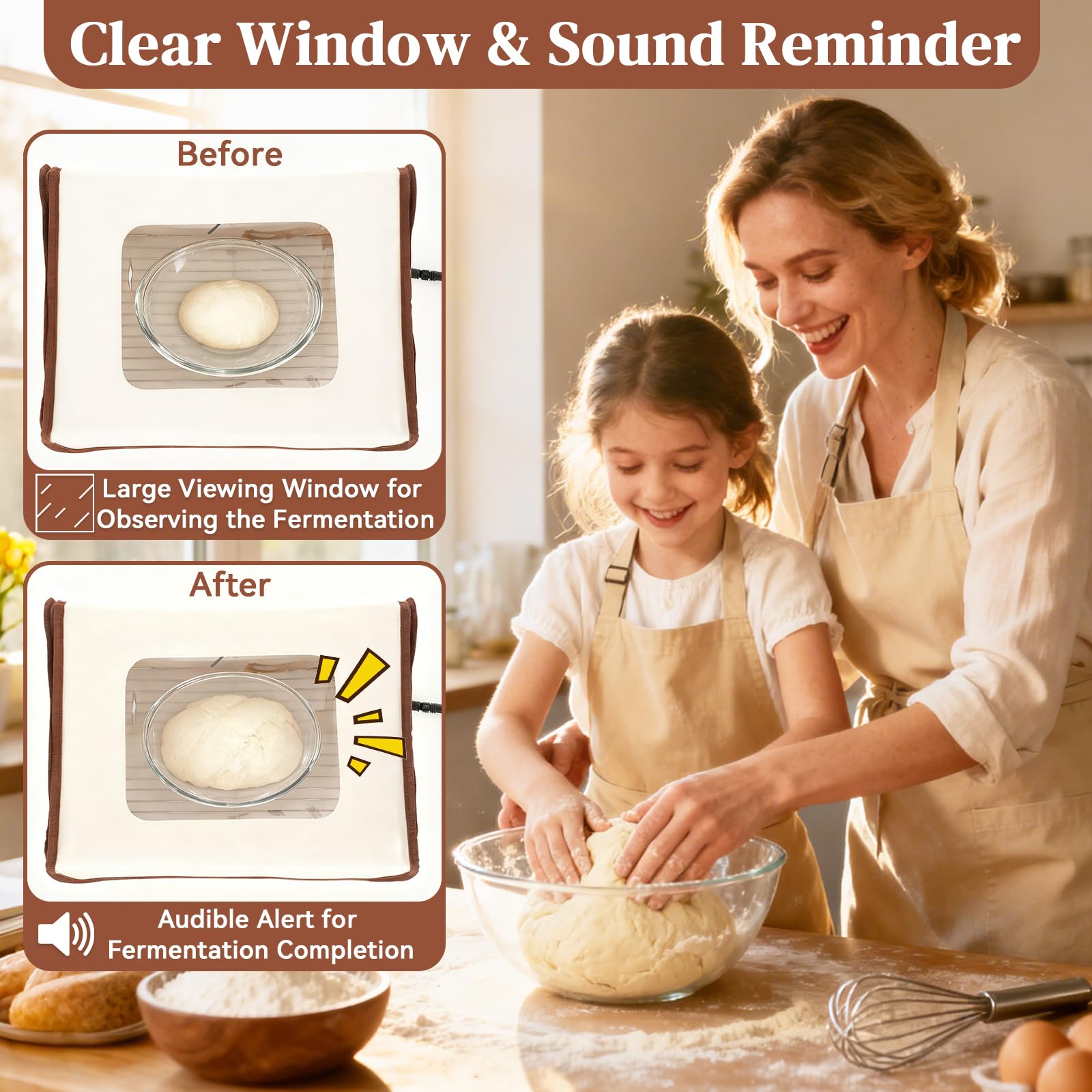 VONATES compact space saving dough proofer fits cupboards and bowls.