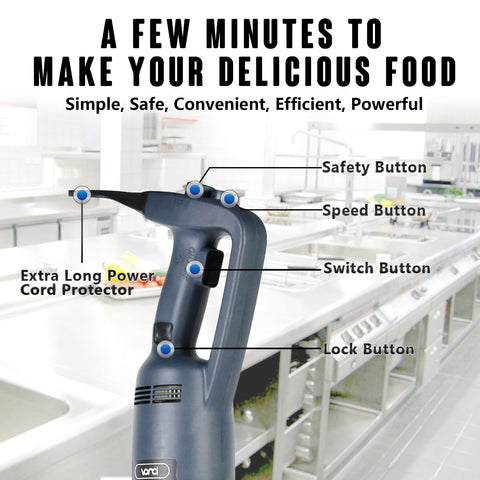 Safe-start switch ensures deliberate operation and reduces accidental starts