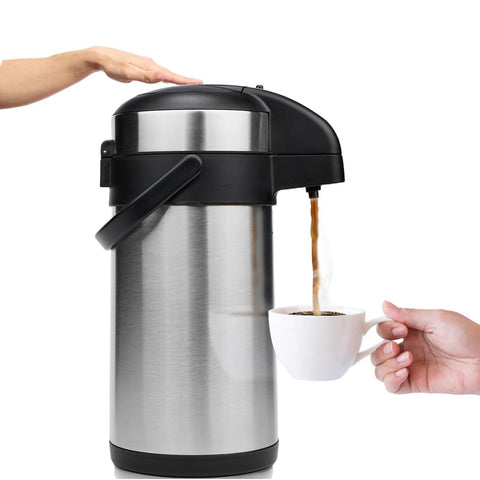 Vondior airpot-dispenser-pump-140oz enables easy one-press serving at gatherings.