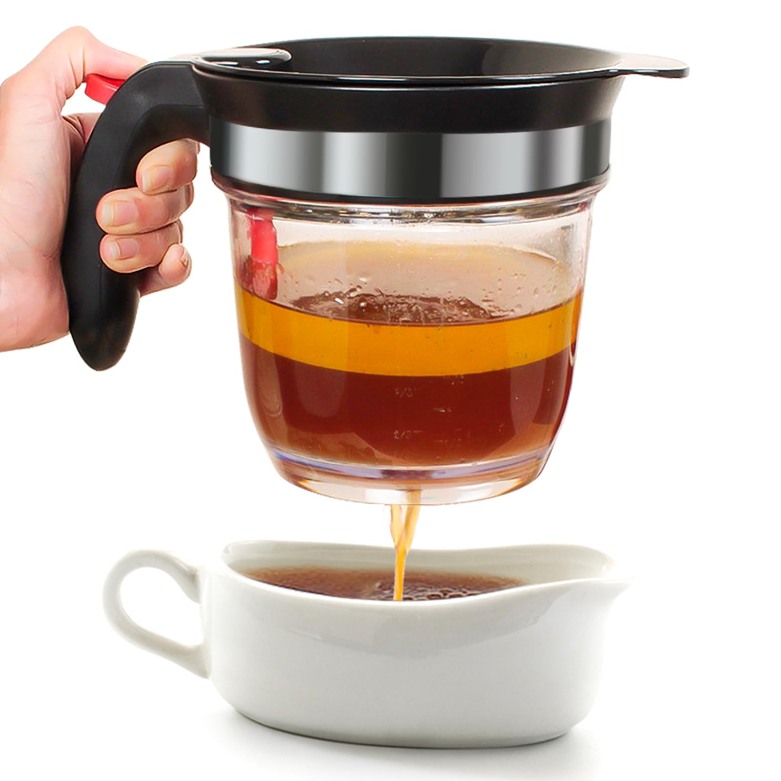 VONDIOR fat-separator bottom-release 4-cup design for easy, cleaner gravies.