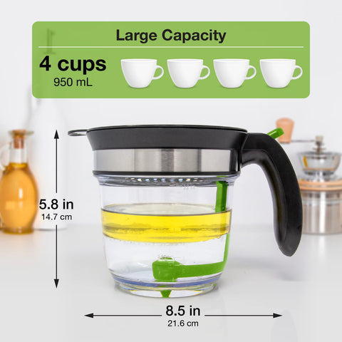 VONDIOR fat separator is dishwasher safe for easy cleanup