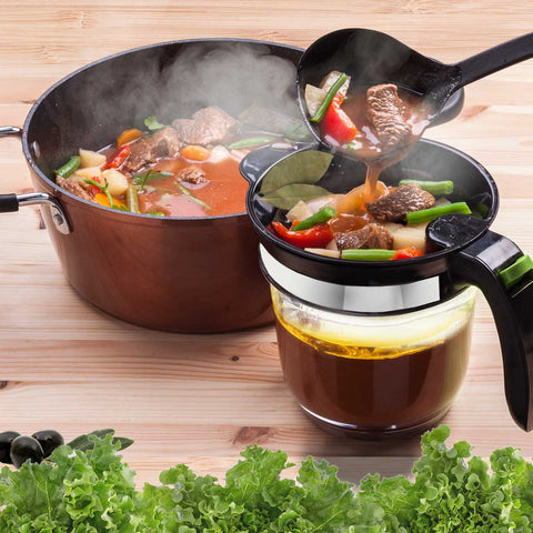 VONDIOR gravy separator built-in strainer ensures silky sauces