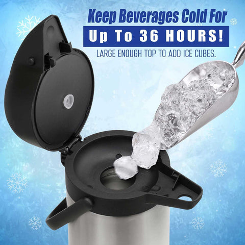 Vondior wide-mouth coffee carafe for easy pouring and ice addition