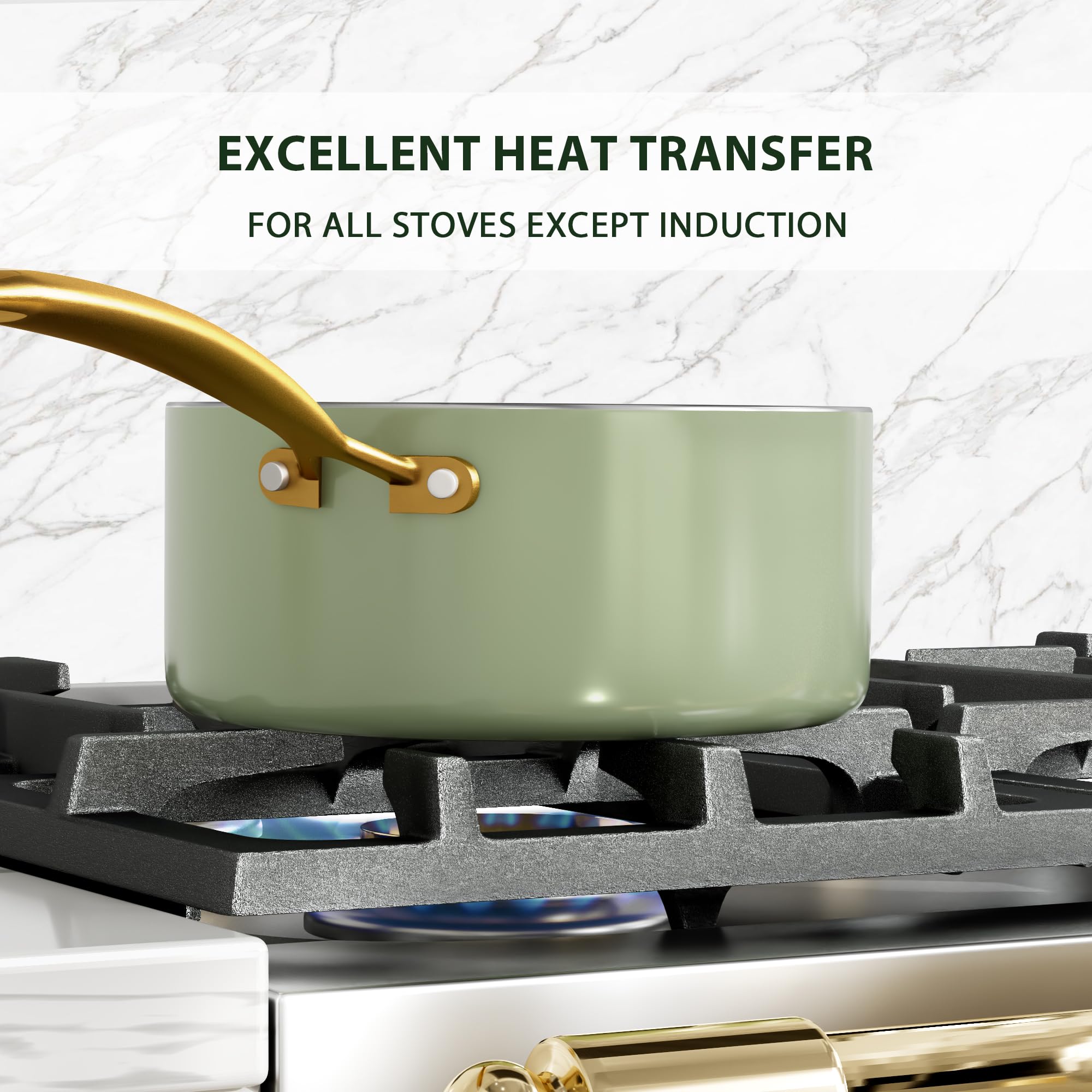 VONIKI 10-inch nonstick sauté pan for versatile browning.