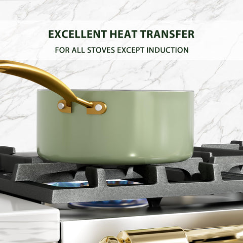 VONIKI 10-inch nonstick sauté pan for versatile browning.