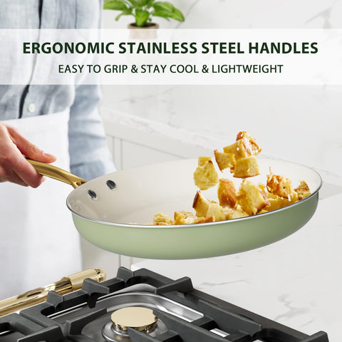 VONIKI 2.1-quart nonstick saucepan with lid for sauces.