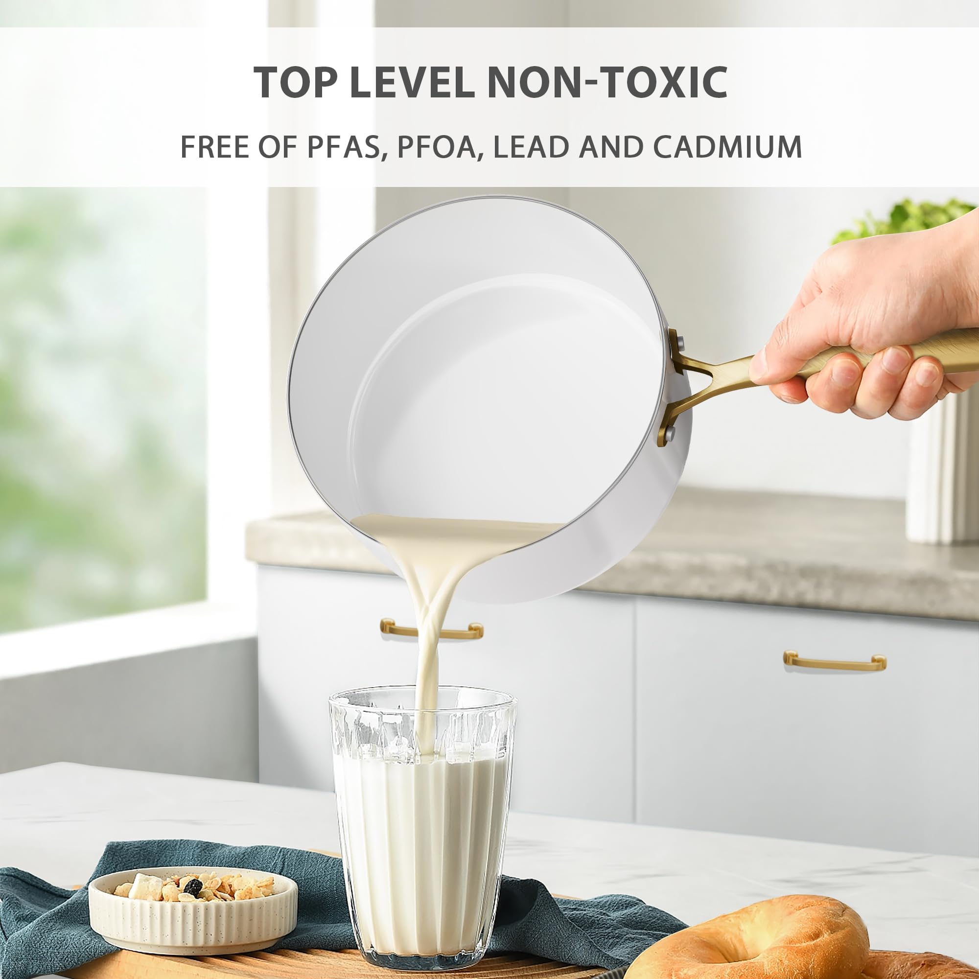 VONIKI ceramic nonstick coating closeup showing smooth surface.