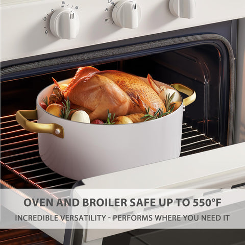 VONIKI 2.5-quart saucepan with lid ideal for reheating.