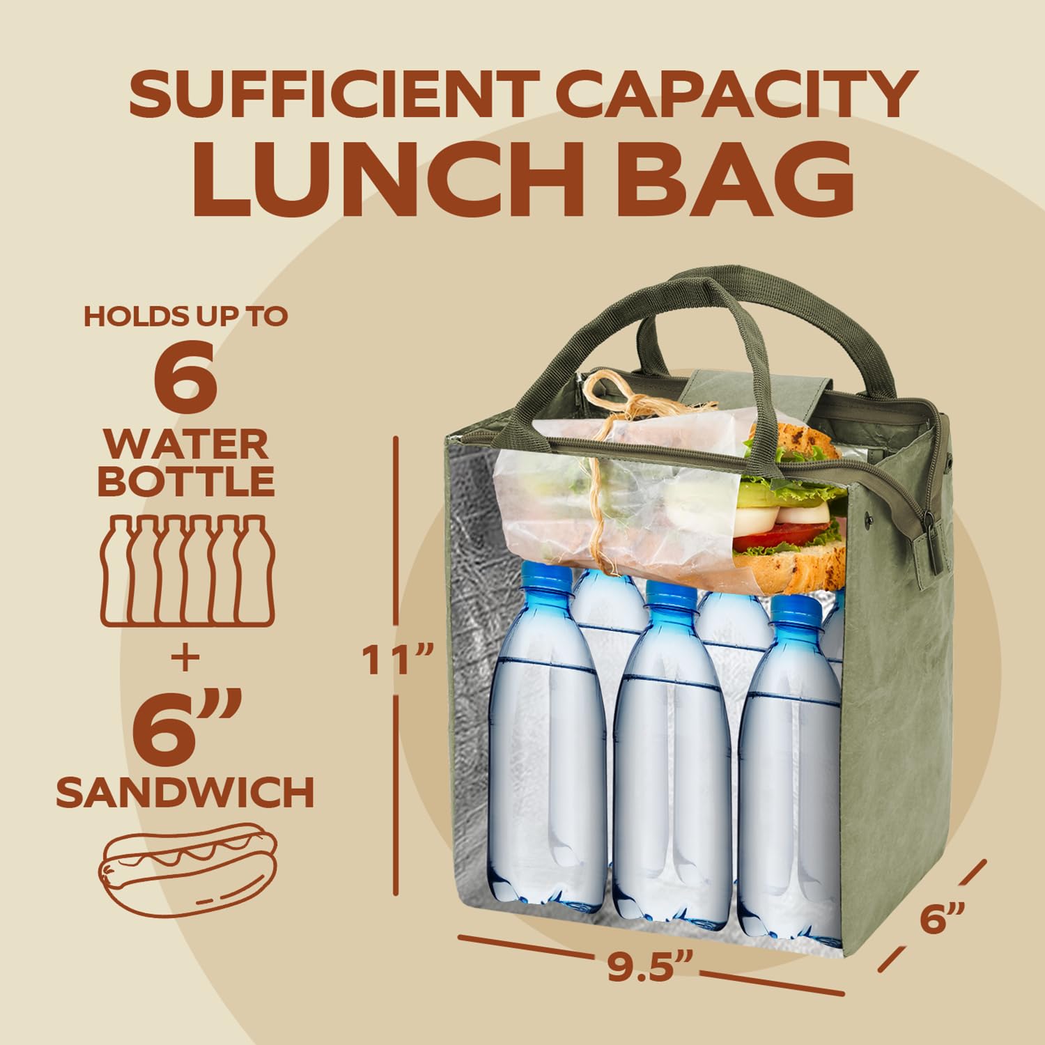 VonNova fashion-forward lunch bag design suitable for work or campus