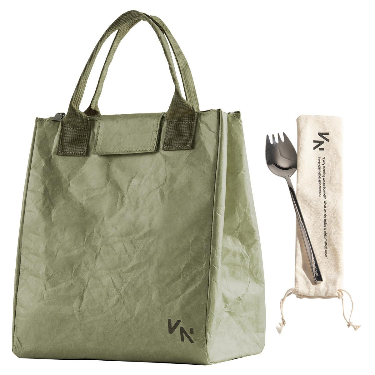 VonNova lunch bag open inside showing roomy 7L capacity for meals and drinks
