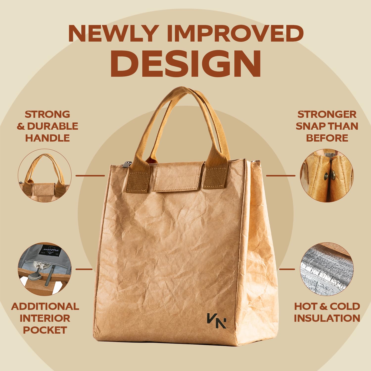 Exterior Tyvek texture emphasizes lightweight and durable daily use.