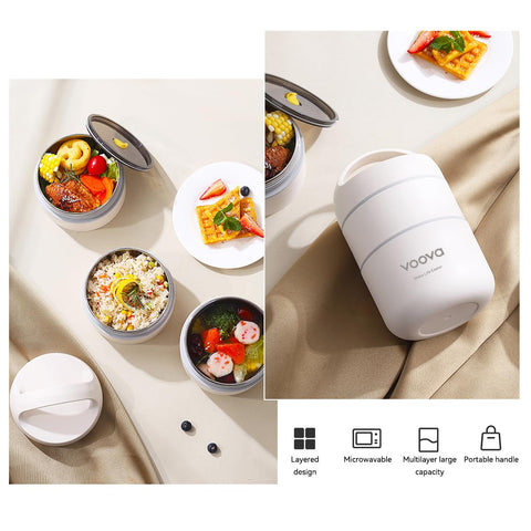 Voova microwave-safe lunch container for quick reheats at work