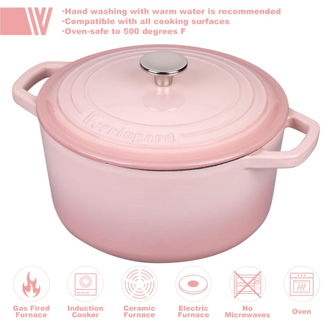 VORRINGARD 4.5-quart Dutch oven compact size ideal for family bread baking sessions.