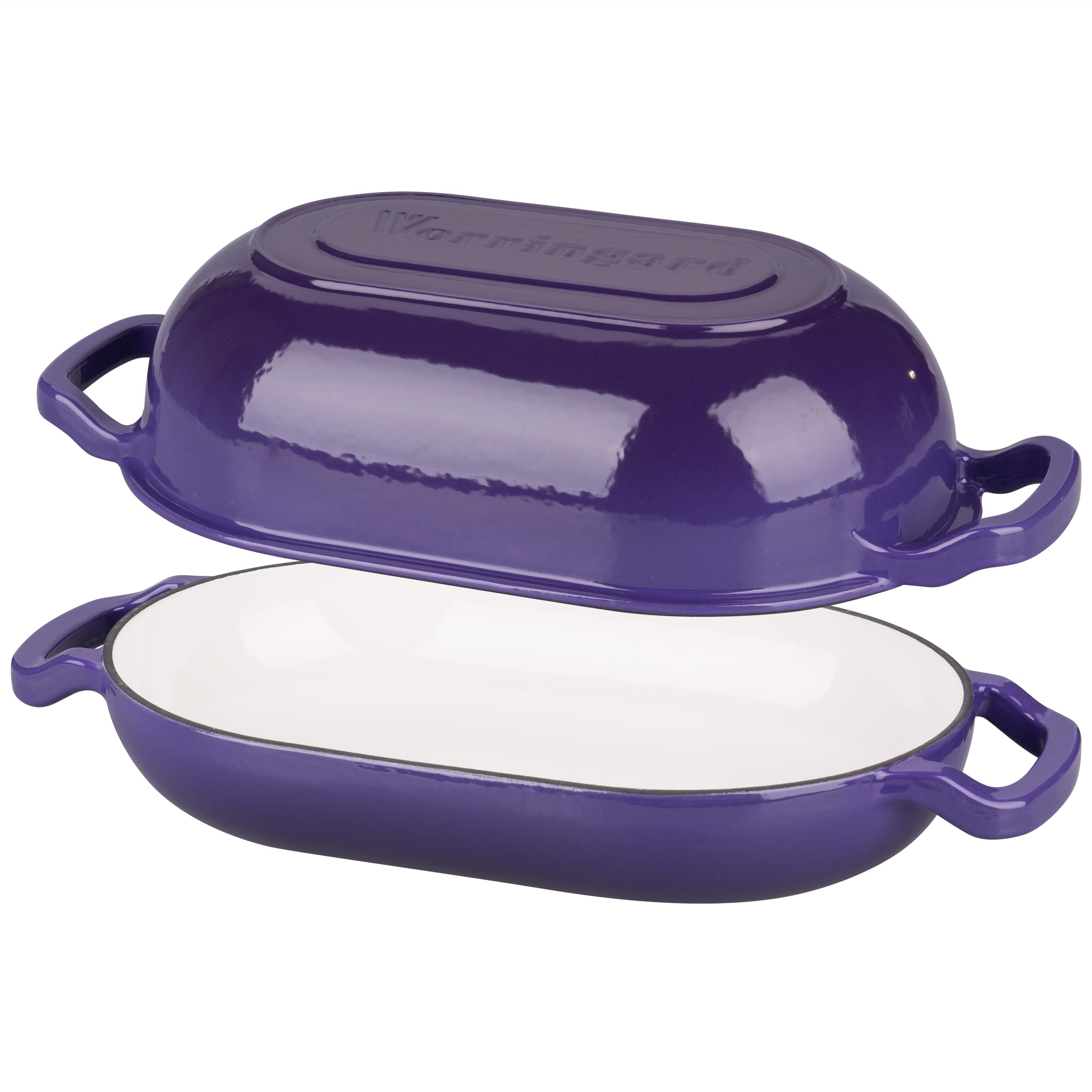Rim and handles of the VORRINGARD Dutch oven designed for safe transfer.
