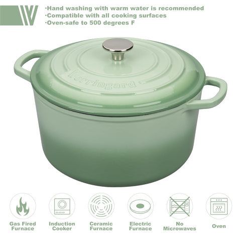 VORRINGARD cast iron pot on stove top, compatible with gas electric, ceramic, induction.