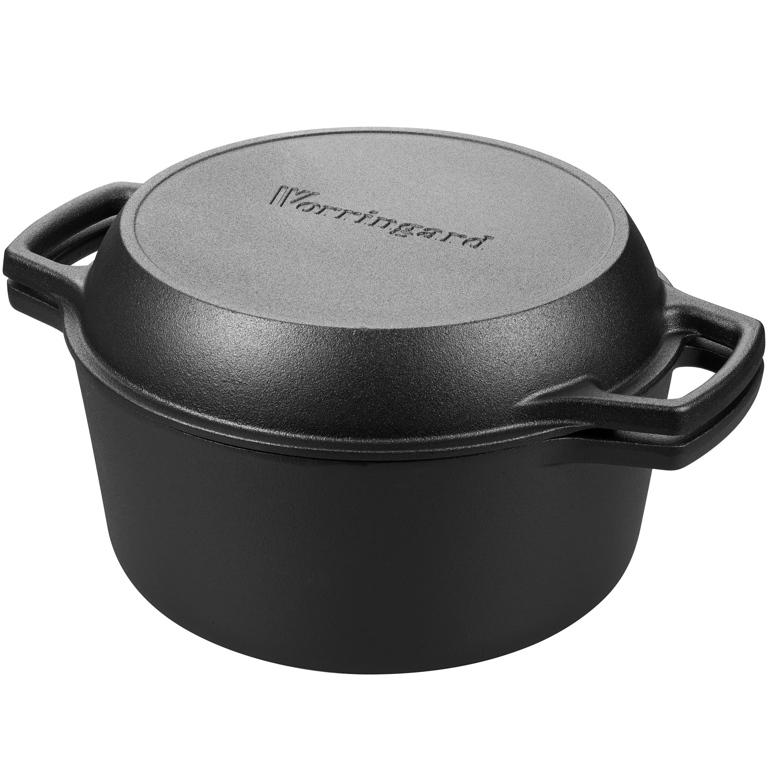 Vorringard 5qt double Dutch oven with lid illustrating versatile baking and slow-cooking use