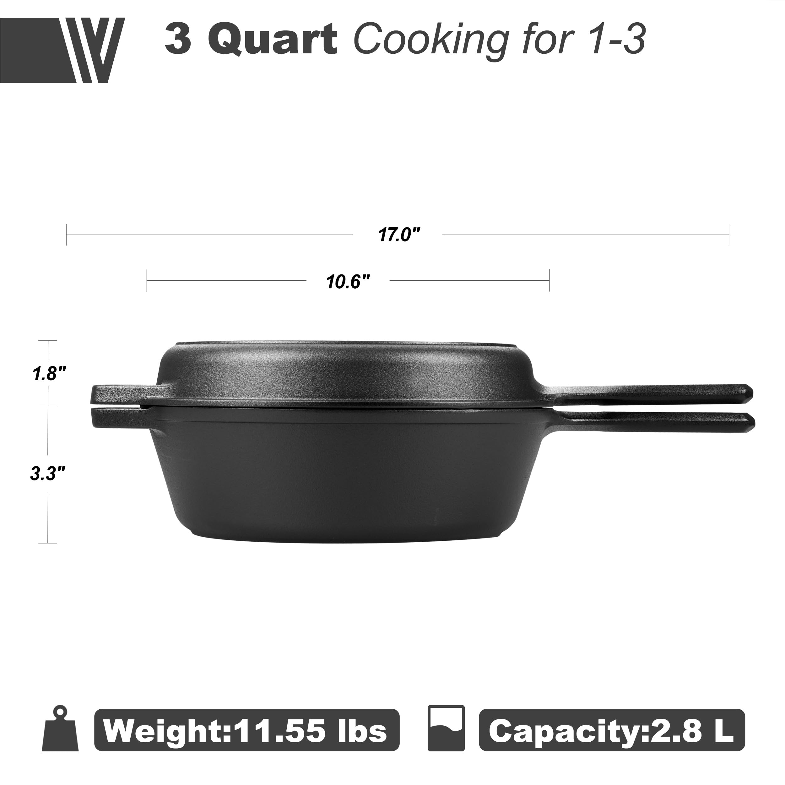 VORRINGARD Dutch oven on stovetop showing even heat distribution for soups