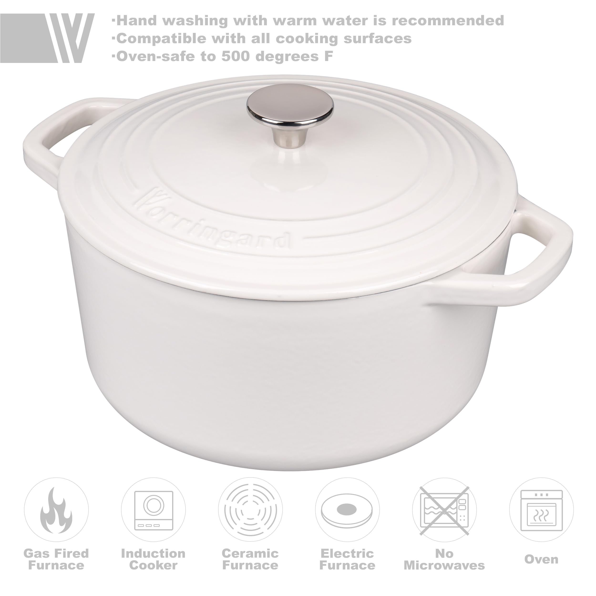 VORRINGARD Dutch oven on stovetop demonstrates compatibility across heat sources
