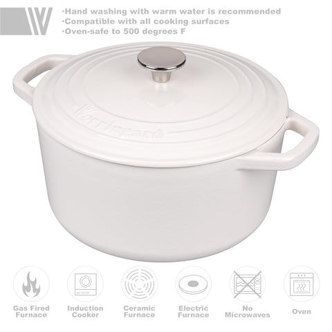 VORRINGARD Dutch oven on stovetop demonstrates compatibility across heat sources