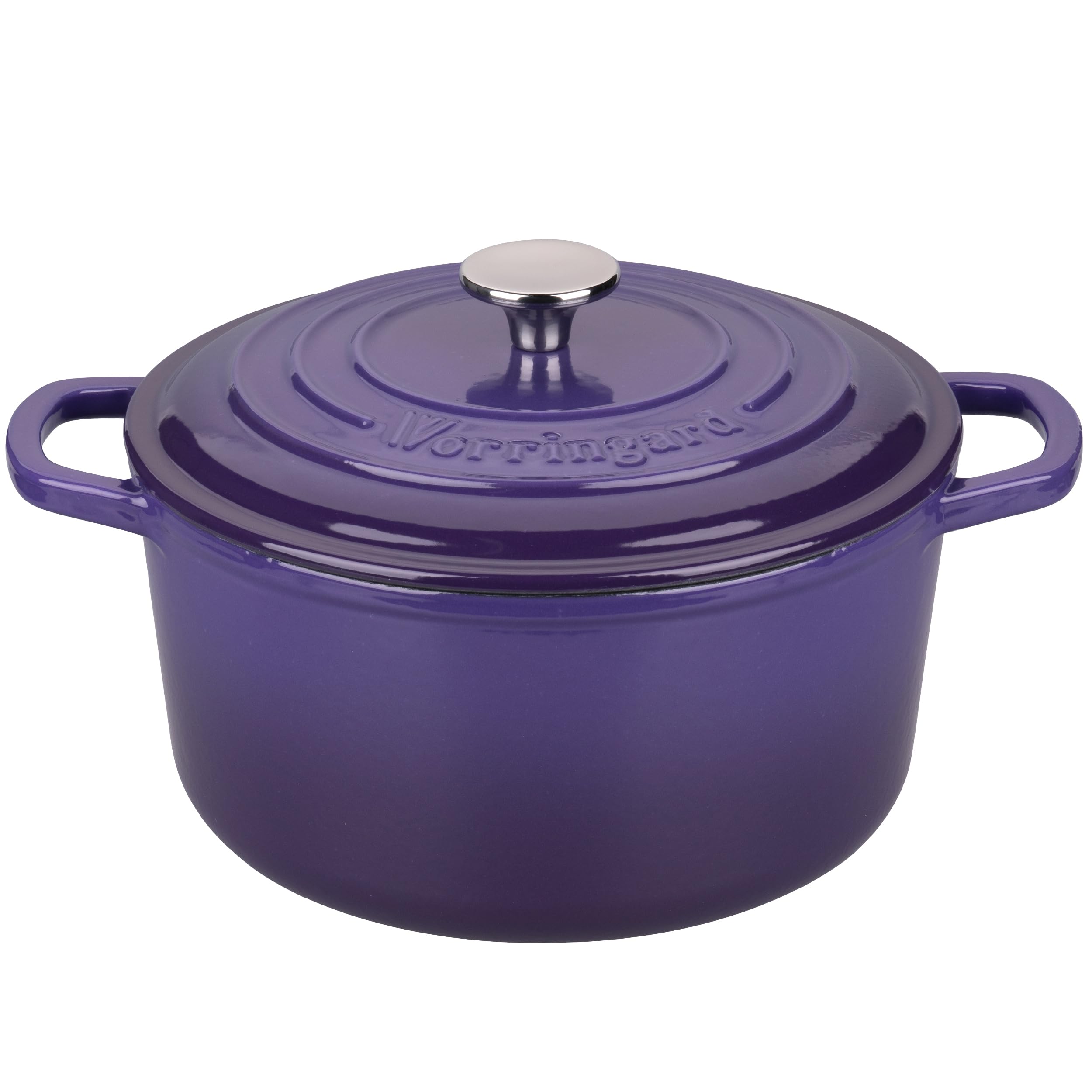 VORRINGARD purple Dutch Oven with lid, versatile cooking and even heat distribution.