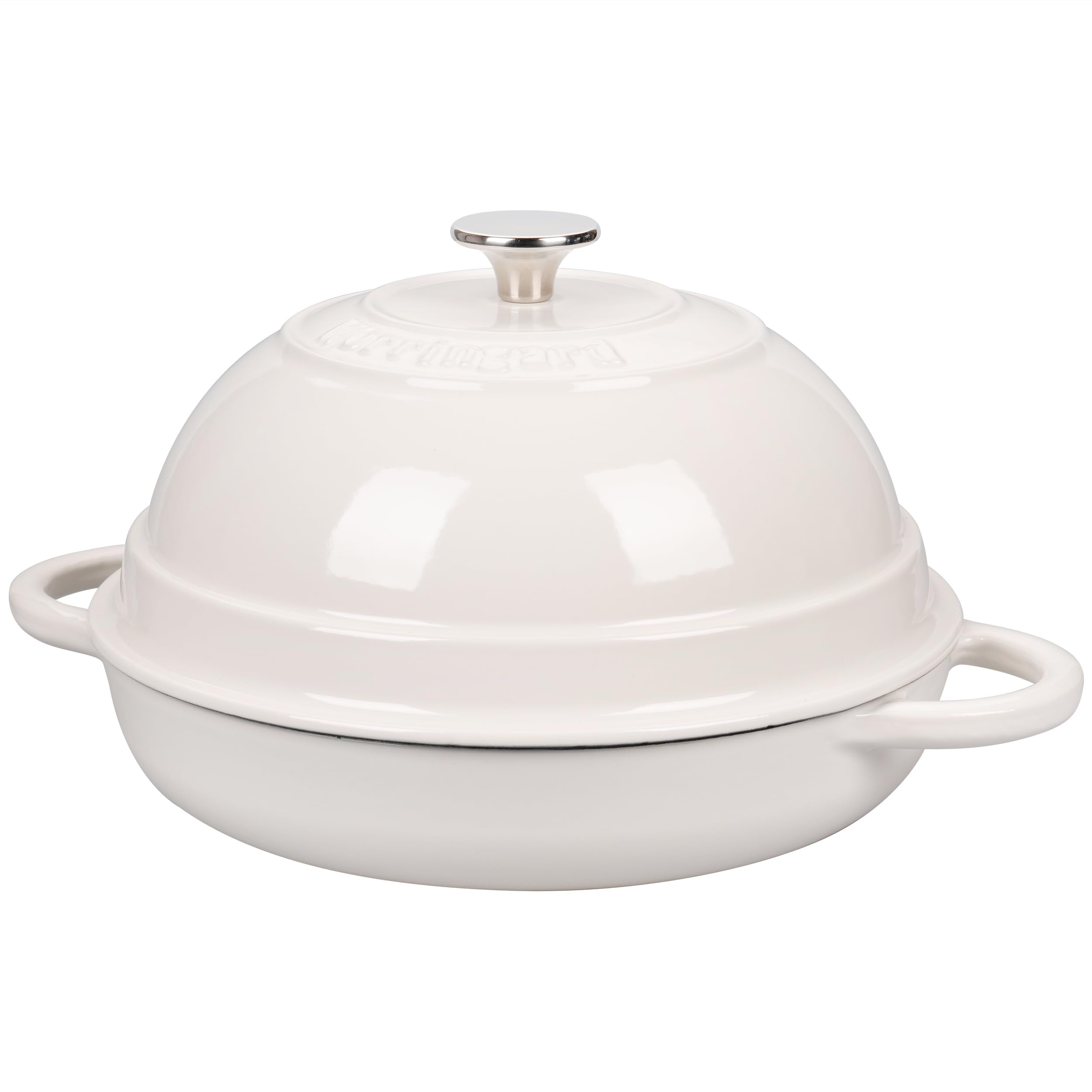 VORRINGARD Dutch oven roasting chicken with even heat and enamel surface.