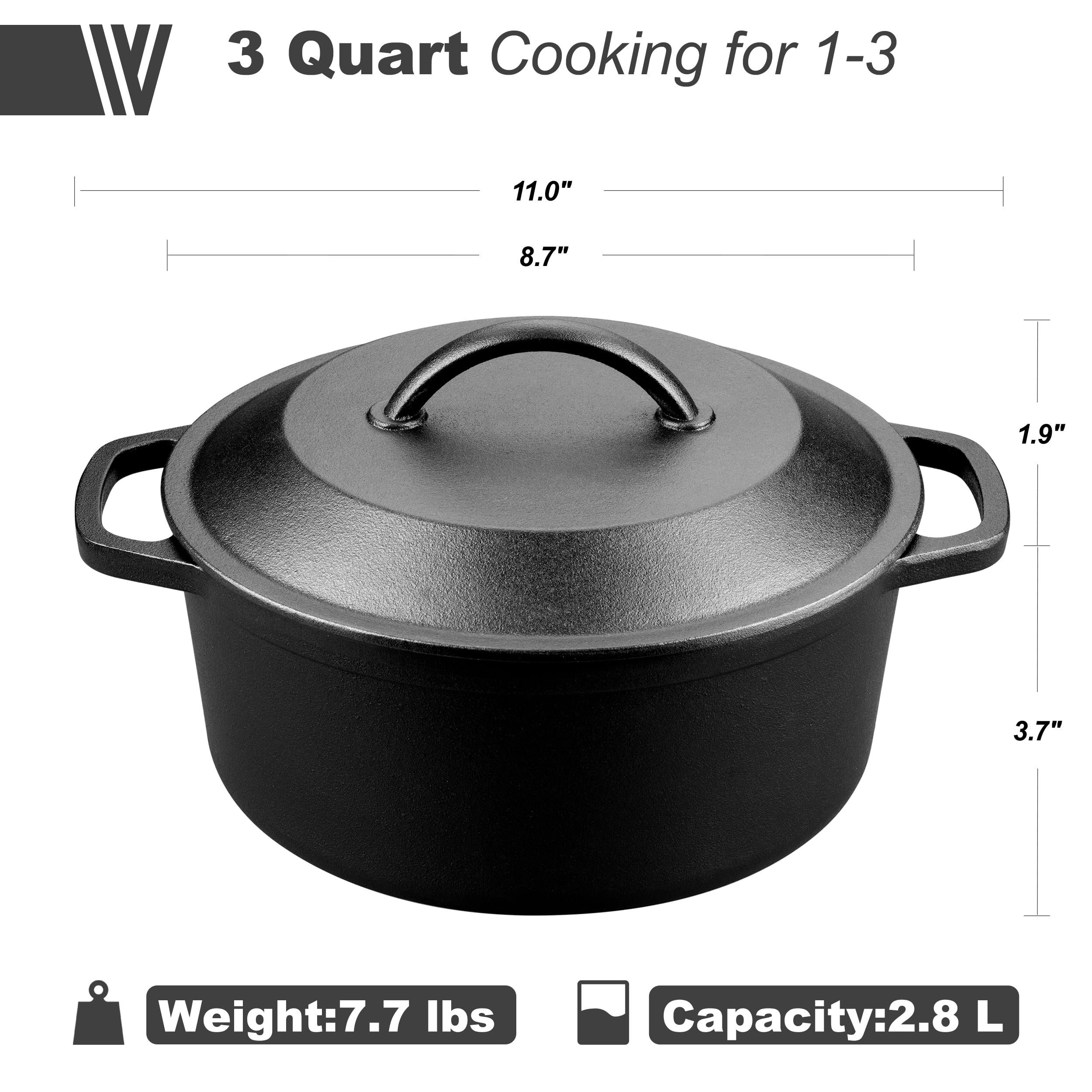 VORRINGARD round Dutch oven highlighting even heat for roasts and braises
