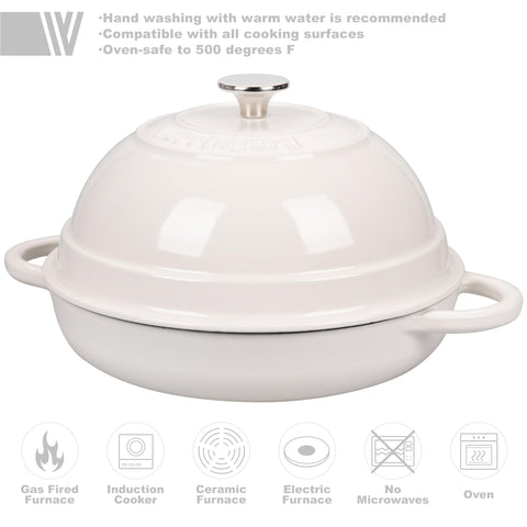 VORRINGARD 6-quart Dutch oven top view showing size and lid design.