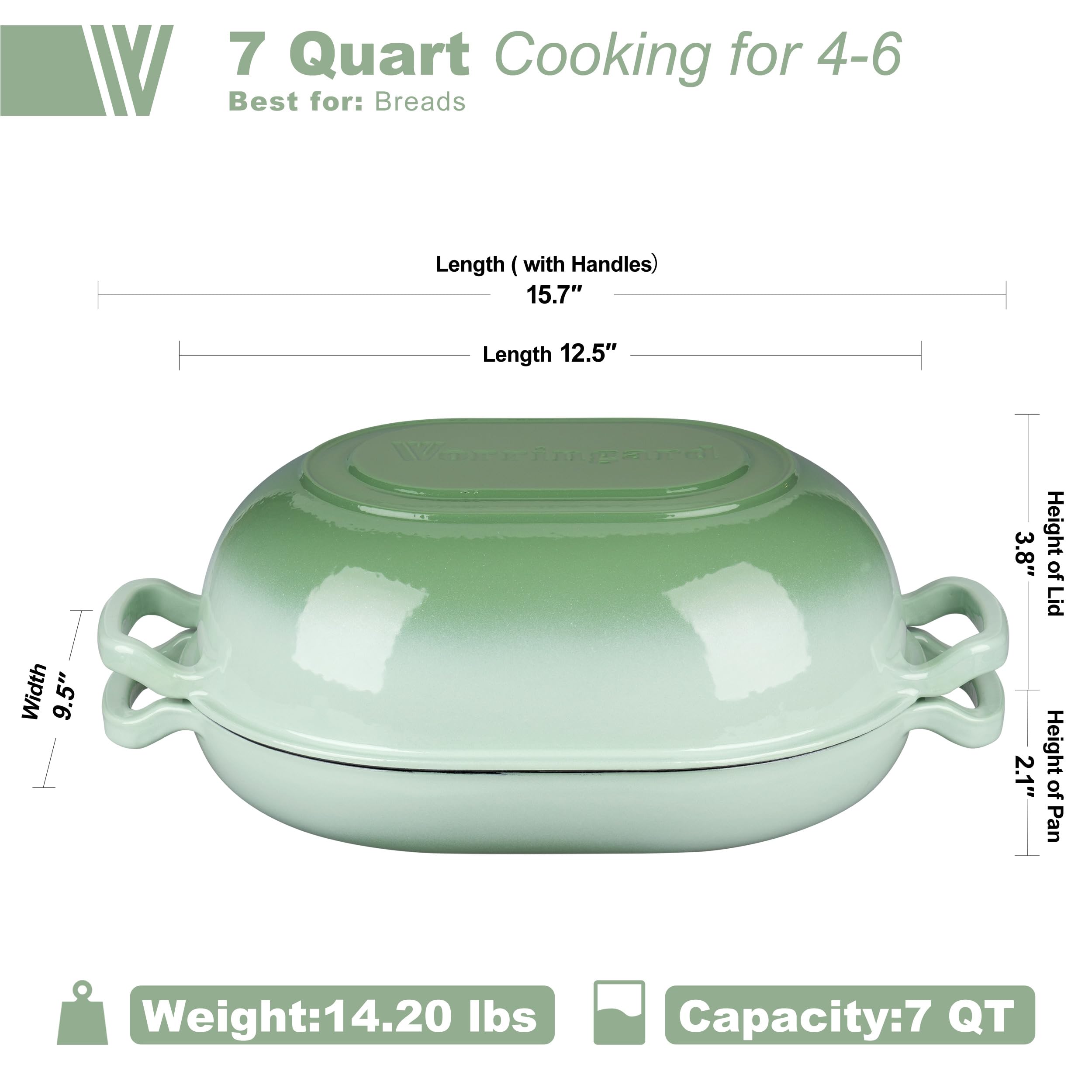 VORRINGARD dutch oven with lid ready for stovetop to table use