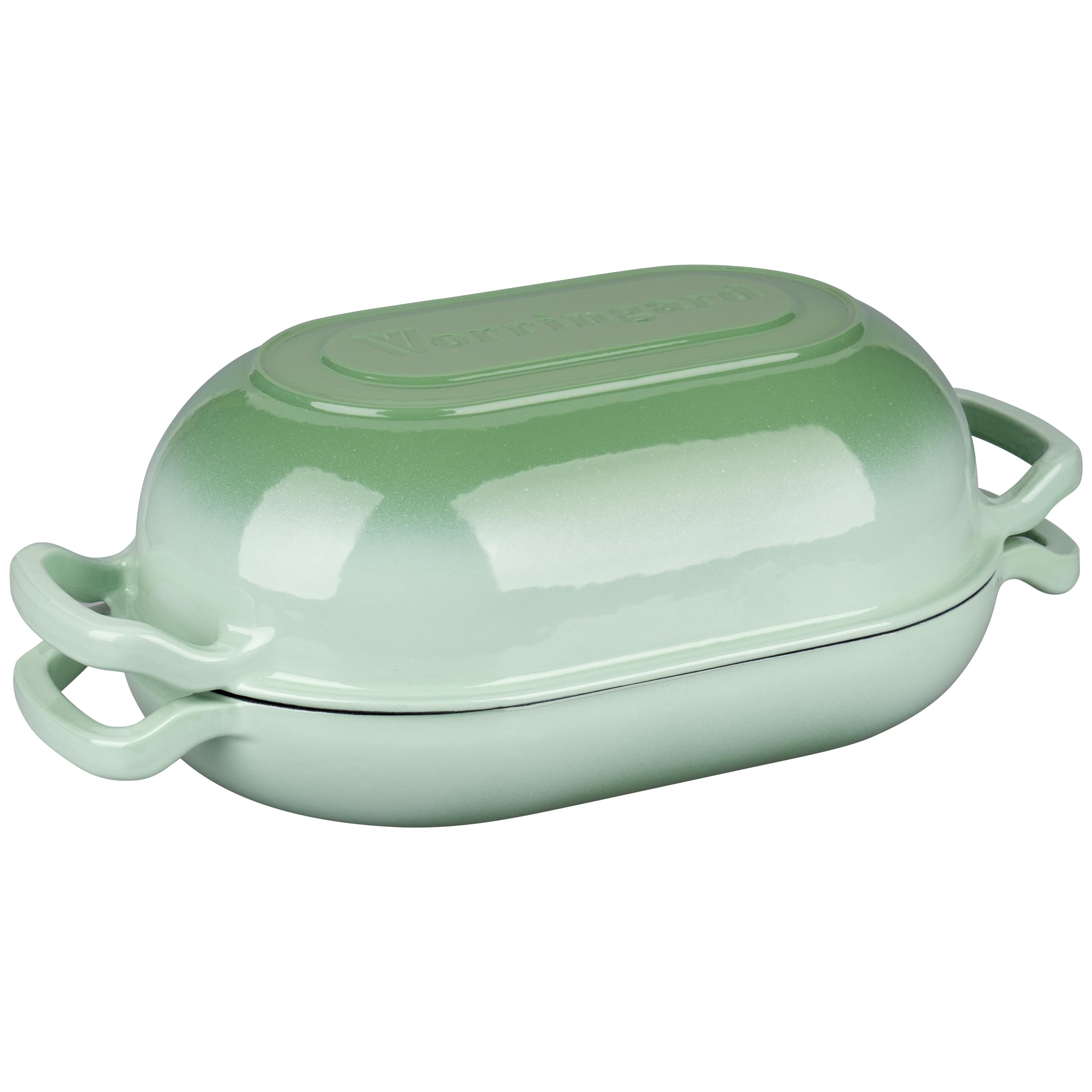 VORRINGARD enamelled pan dimensions 14.2 by 5.4 inches for versatile use