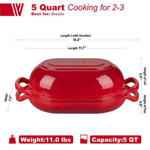 VORRINGARD lid and handles shown for easy stove-to-table transport.