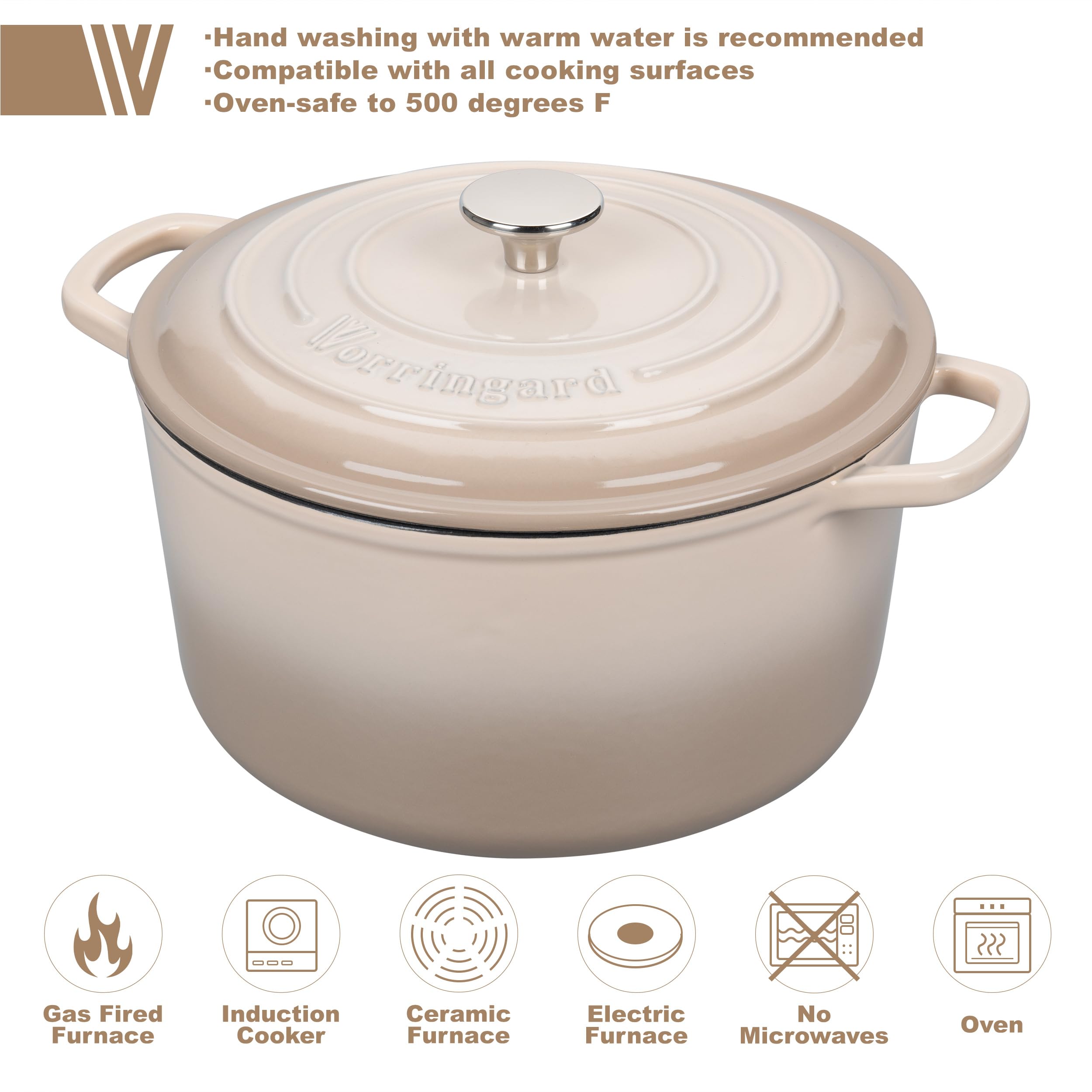 Vorringard latte Dutch oven on stove demonstrating versatile cooking options