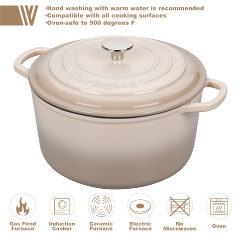 Vorringard latte Dutch oven on stove demonstrating versatile cooking options