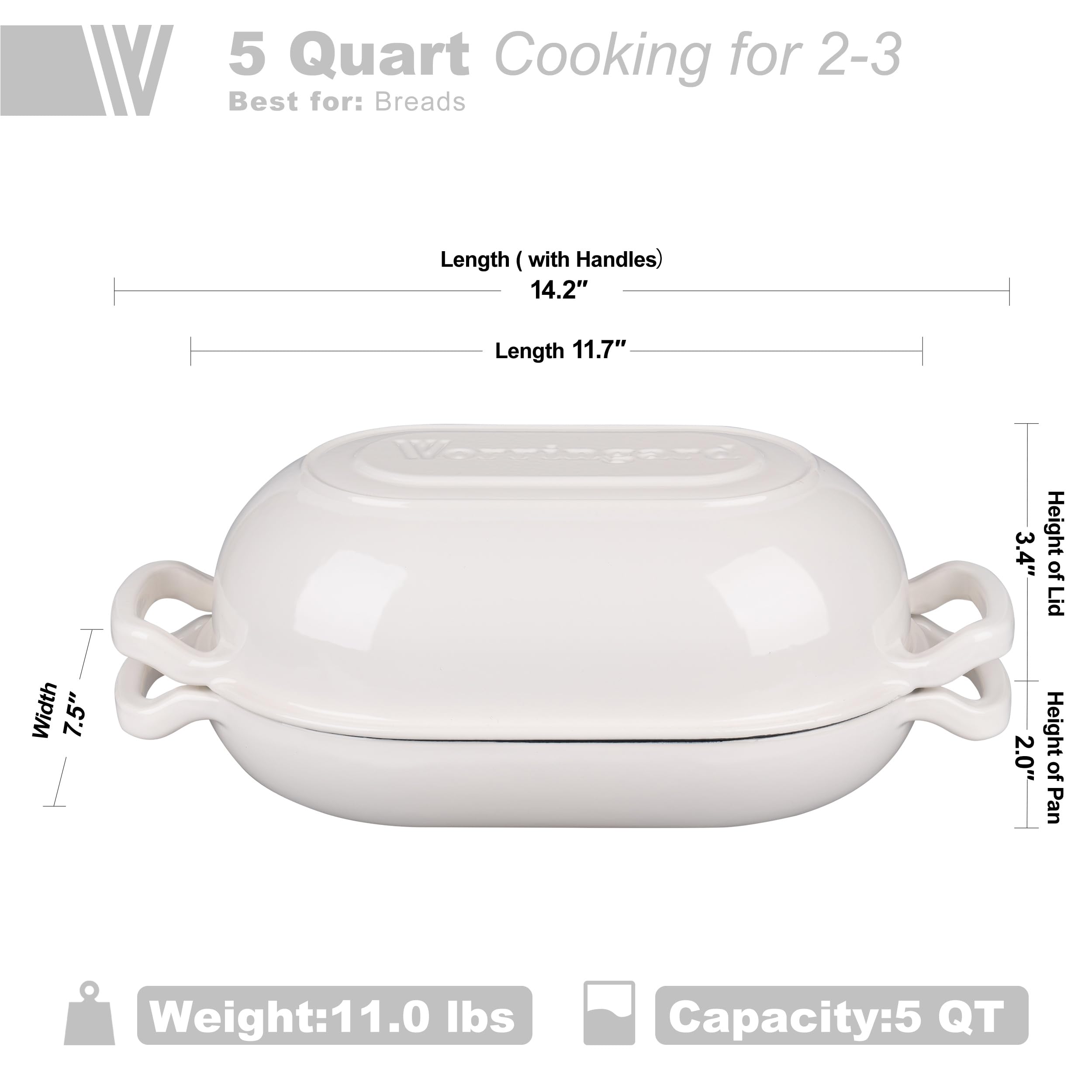 VORRINGARD enamelled cast iron oven crust closeup highlights a golden loaf.