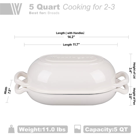 VORRINGARD enamelled cast iron oven crust closeup highlights a golden loaf.