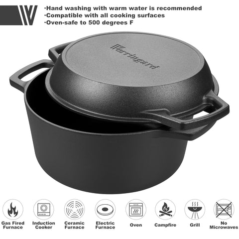 Even heat distribution highlighted on a Vorringard cast iron pot