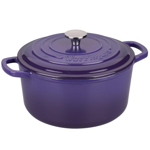 VORRINGARD purple enamel finish on stovetop for searing and braising.