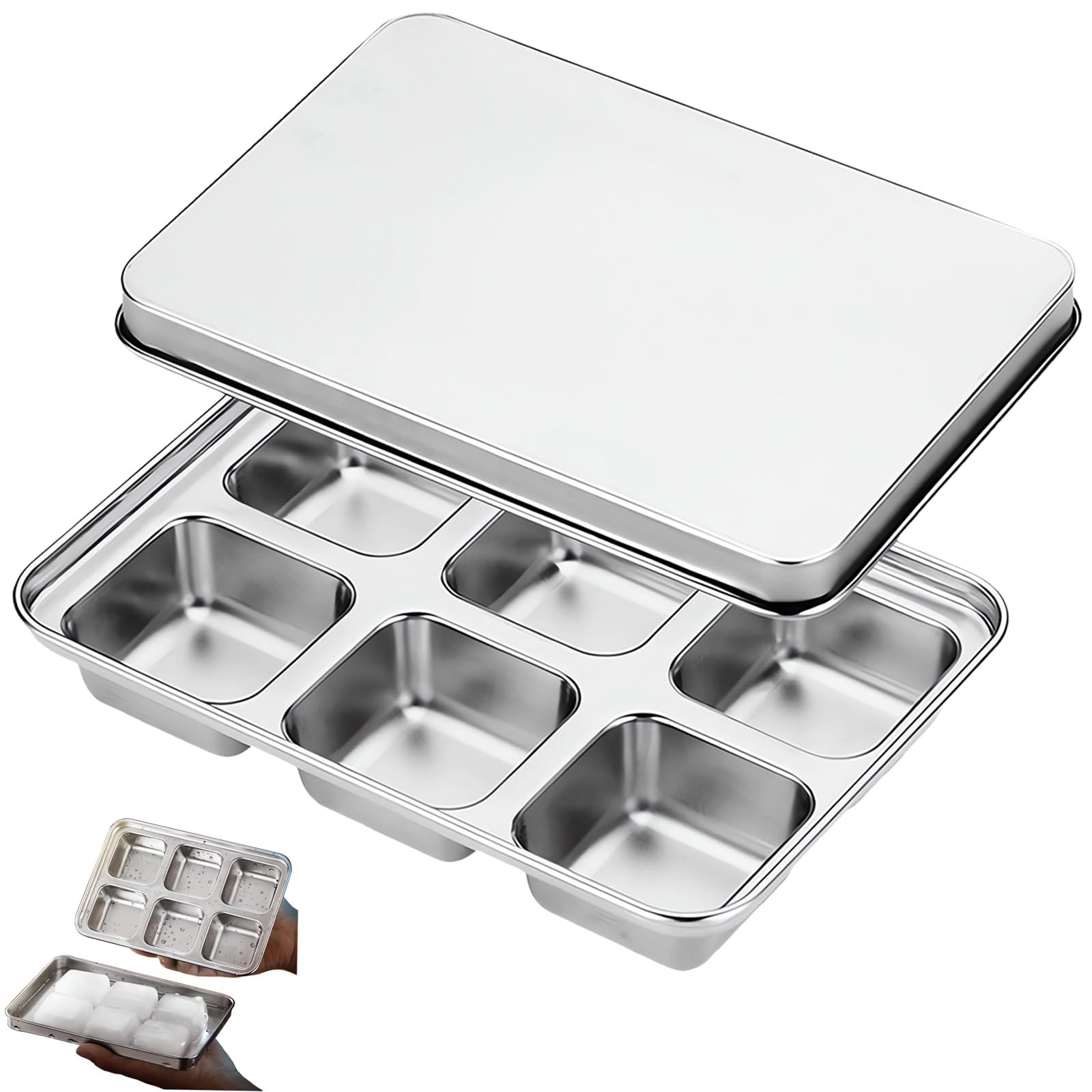 Vortihive stainless steel ice tray with lid demonstrates durable, hygienic design for long-term use.