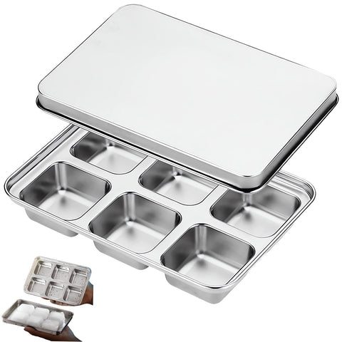 Vortihive stainless steel ice tray with lid demonstrates durable, hygienic design for long-term use.