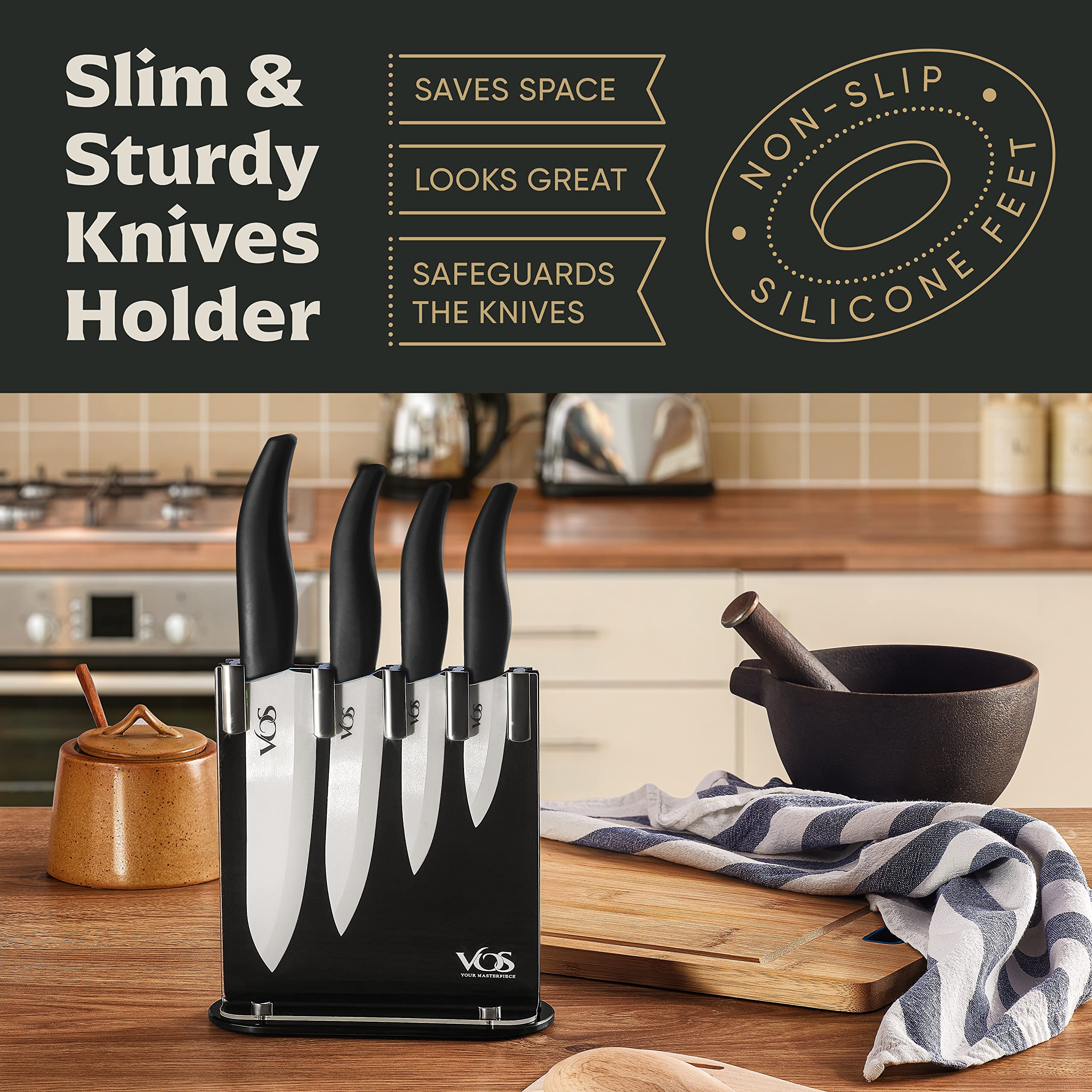 Vos 4-inch paring knife is ideal for peeling, trimming, and intricate work