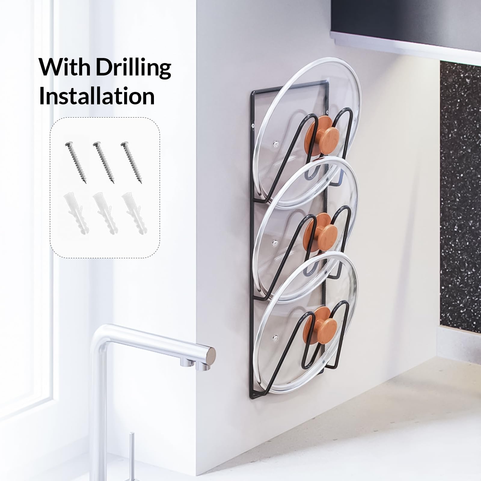 Vouchmind cabinet-door mount display keeps lids neatly vertical
