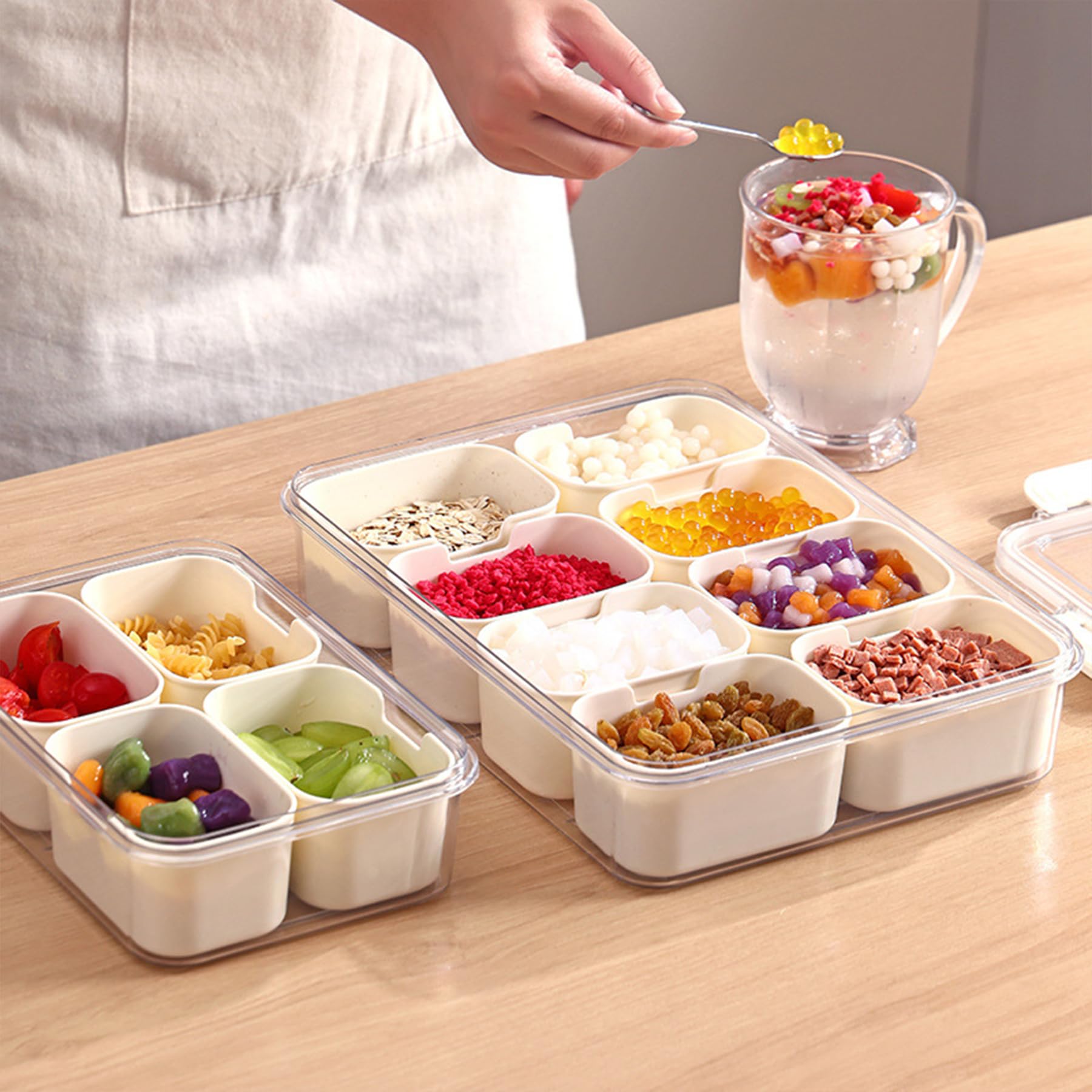 Vouken charcuterie container for organized display at events.