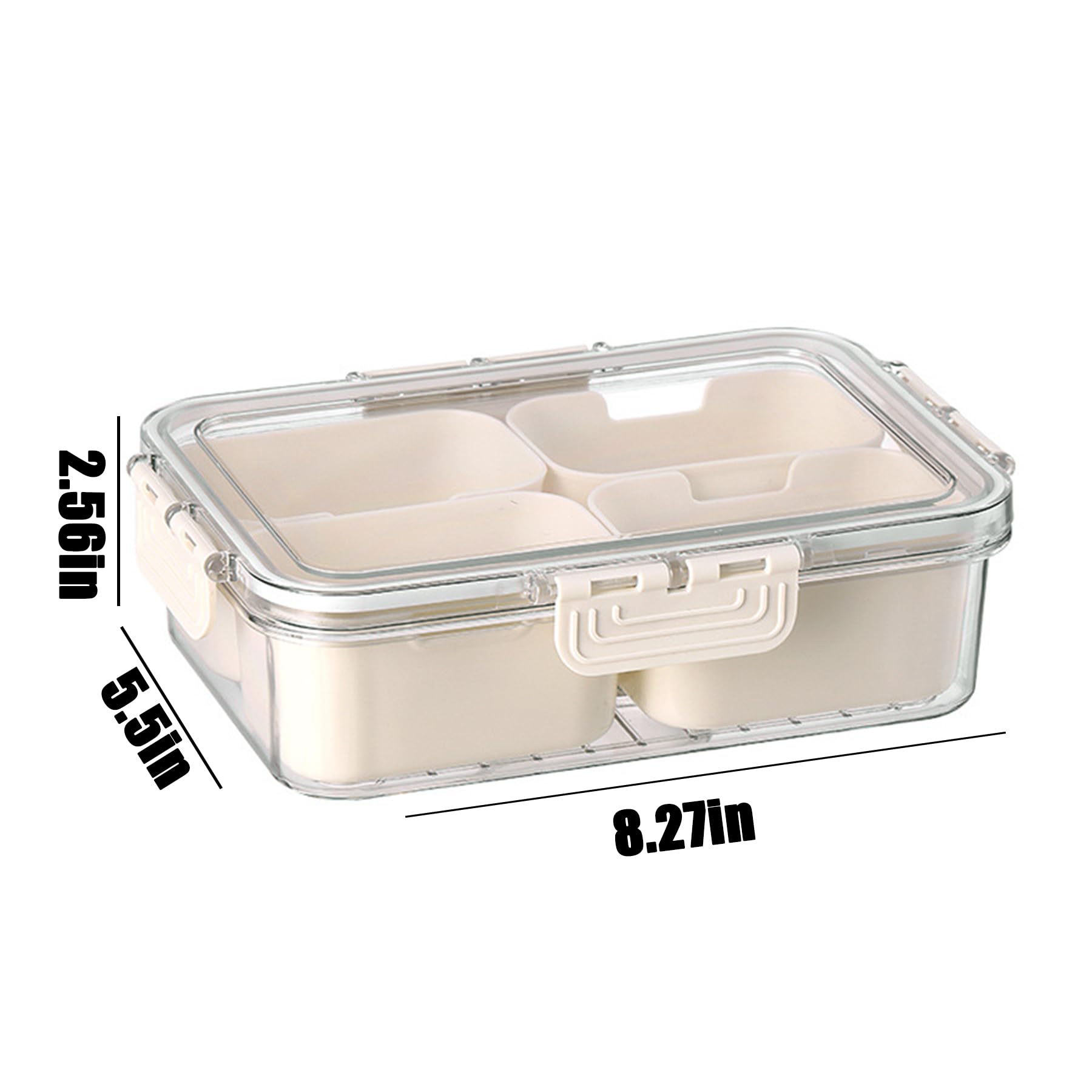 Vouken divided tray with easy-carry handle enables portable serving.