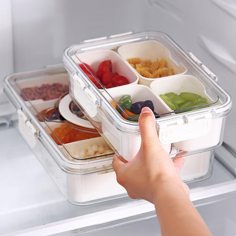 Vouken snack box multi-compartments keeps foods separate and fresh.