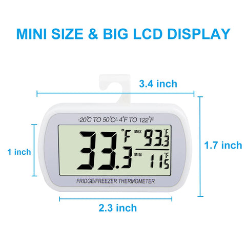 VOULOIR thermometer with magnetic back for quick fridge mounting.