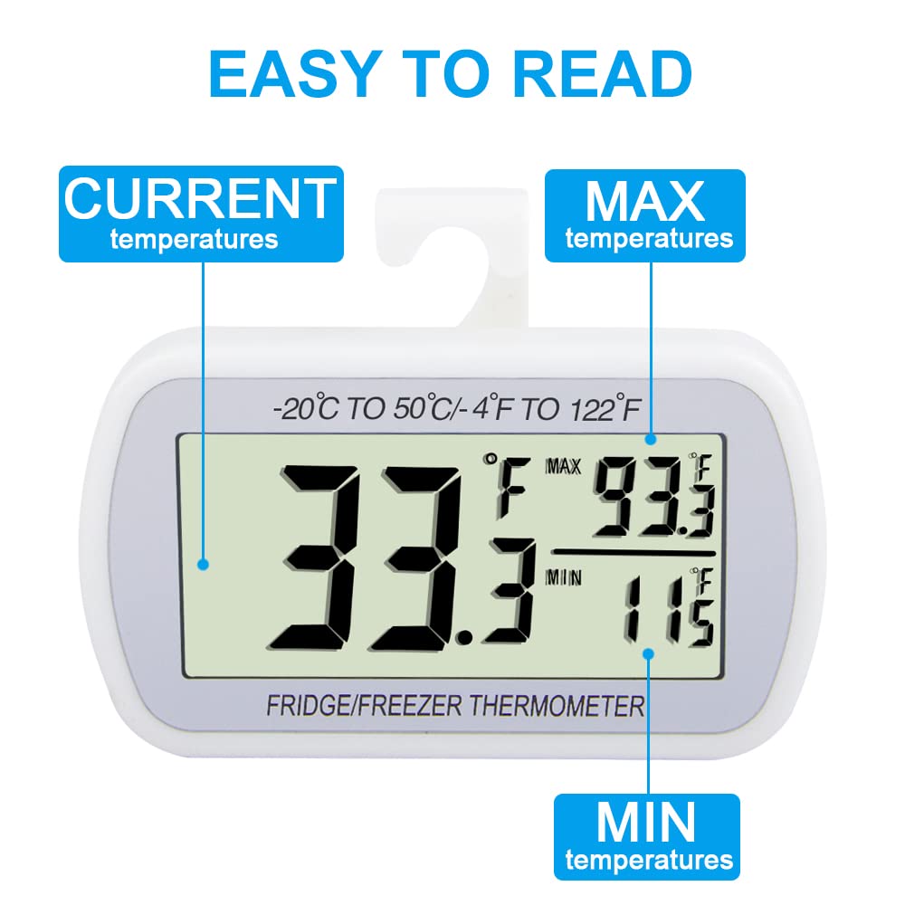VOULOIR digital thermometer displaying max and min readings for reliable monitoring.