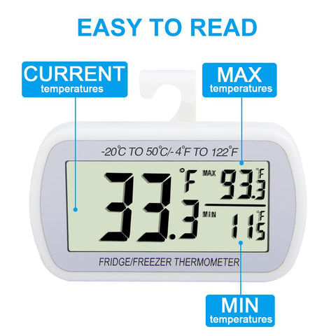 VOULOIR digital thermometer displaying max and min readings for reliable monitoring.