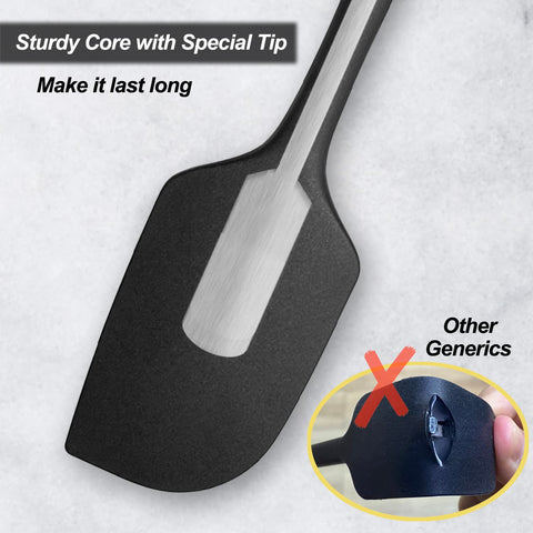 Vovoly easy-clean design spatula reduces food buildup and dishwasher cleaning