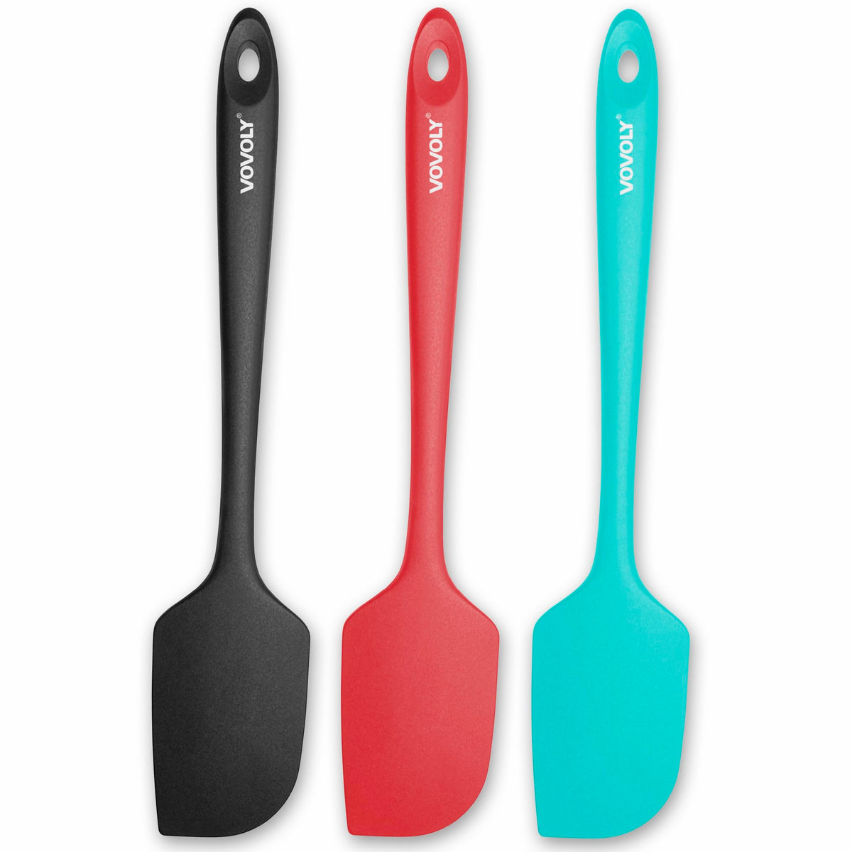 Vovoly 3-pack silicone spatulas with heatproof core for high-temp cooking