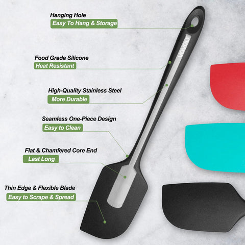 Vovoly solid-core silicone spatula offering lasting stiffness and reliable scraping