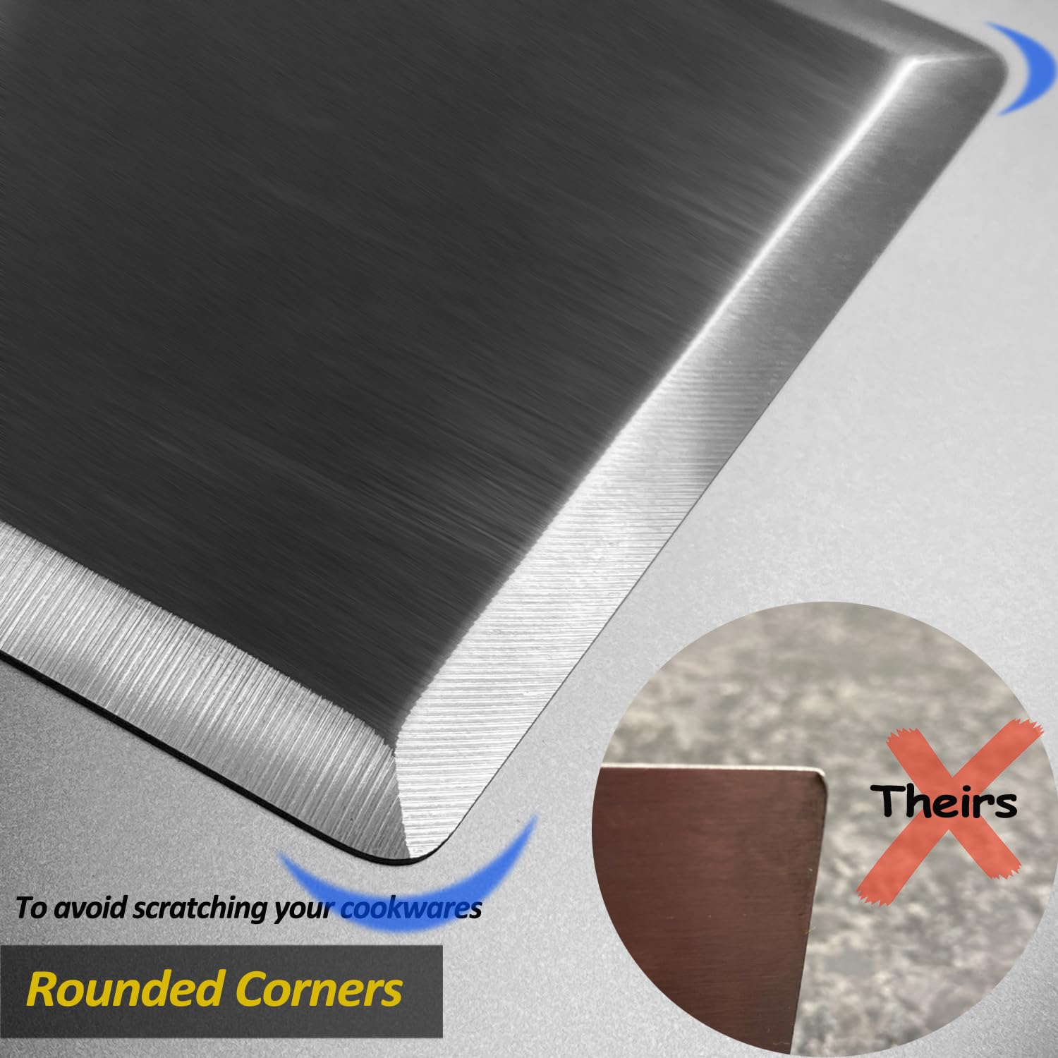 Vovoly griddle spatula compatible with cast iron cookware